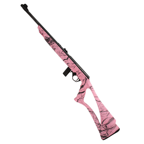 802 Plinkster Sport Grip, 22LR, 18" Pink Marble, Synthetic Blued Stock, 10 Round