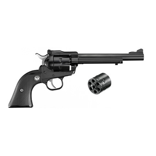736676006229 .22 Long Rifle/.22 WMR Single-Six Convertible - NR-6, 6 1/2", 6 Rounds, Black Checkered Hard Rubber Grips/Blued