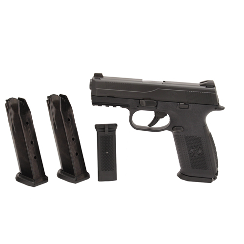 FNS-40 No Safety 14 Round, 3 Magazines - Black/Black