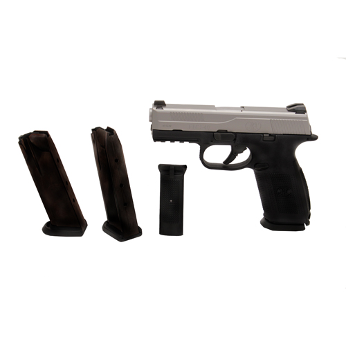 FNS-40 No Safety 14 Round, 3 Magazines - Black/Stainless