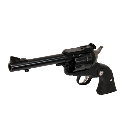 .45 Long Colt New Blackhawk - BH, 5 1/2" Barrel, 6 Rounds, Black Checkered Hard Rubber Grips/Blued