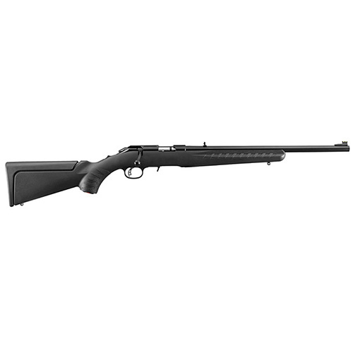 736676083039 American Compact Rimfire Rifle - .22 Long Rifle, 18" Barrel, 10 Rounds, Black Synthetic Stock/Satin Blue