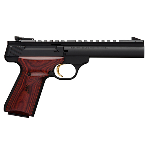 023614441656 Buckmark Pistol - Field Target, .22 Long Rifle, 5 1/2" Barrel, 10 Rounds, Hardwood Grips/Blued