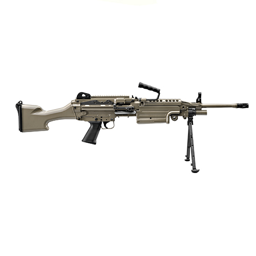 845737008048 M249S, 5.56mm - 18 1/2" Barrel, Belt Fed or Standard AR Magazine, Flat Dark Earth