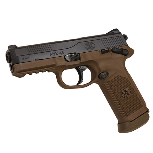 845737001803 FNX-45 Pistol - .45 ACP, 4.50" Barrel, 15 Rounds, Flat Dark Earth/Black