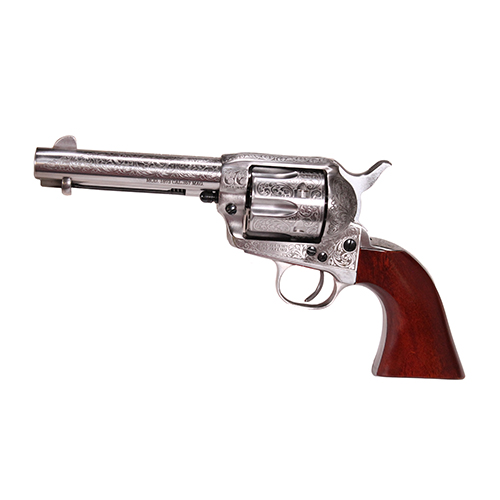 839665000274 Cattleman Floral Engraved, - .375 Magnum, 4 3/4" Barrel, 6 Rounds, Walnut Grip