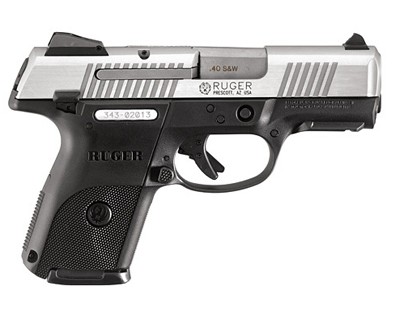 SR40c .40 Smith & Wesson - KSR40C, 3 1/2" Barrel, 15 Rounds, Black, Glass-Filled Nylon Grips/Stainless