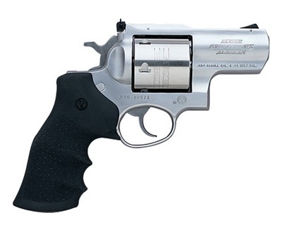 736676053018 Super Redhawk Alaskan - KSRH-2454, .454 Casull, 2 1/2" Barrel, 6 Rounds, Hogue Tamer Monogrip/Satin SS