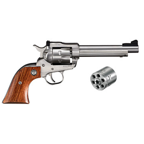 736676006250 .22 Long Rifle/.22 WMR Single-Six Convertible - KNR-5, 5 1/2" Barrel, 6 Rounds, Hardwood Grips/Stainless Steel
