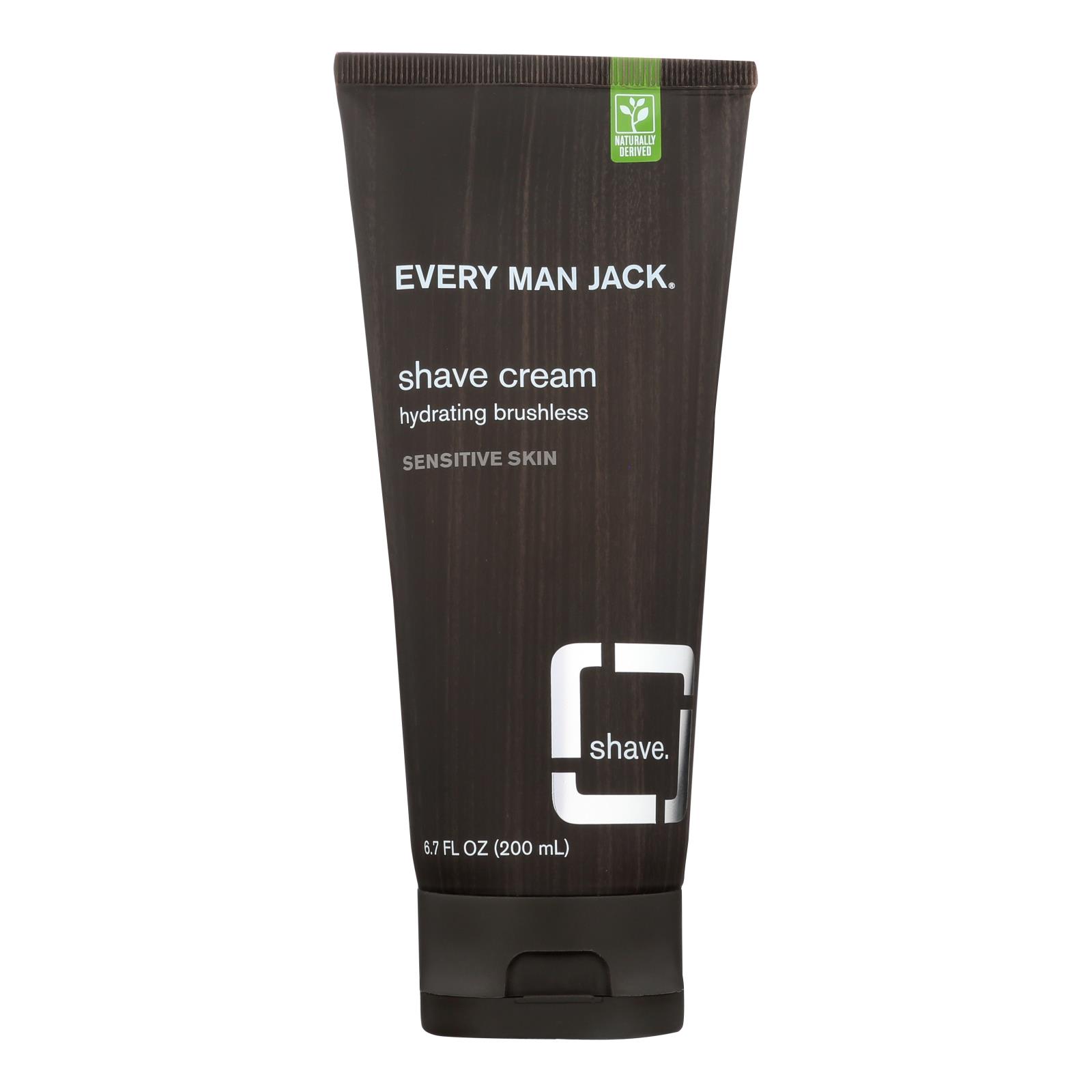 Every Man Jack Shave Cream Sensitive Skin Fragrance Free 6.7 Oz