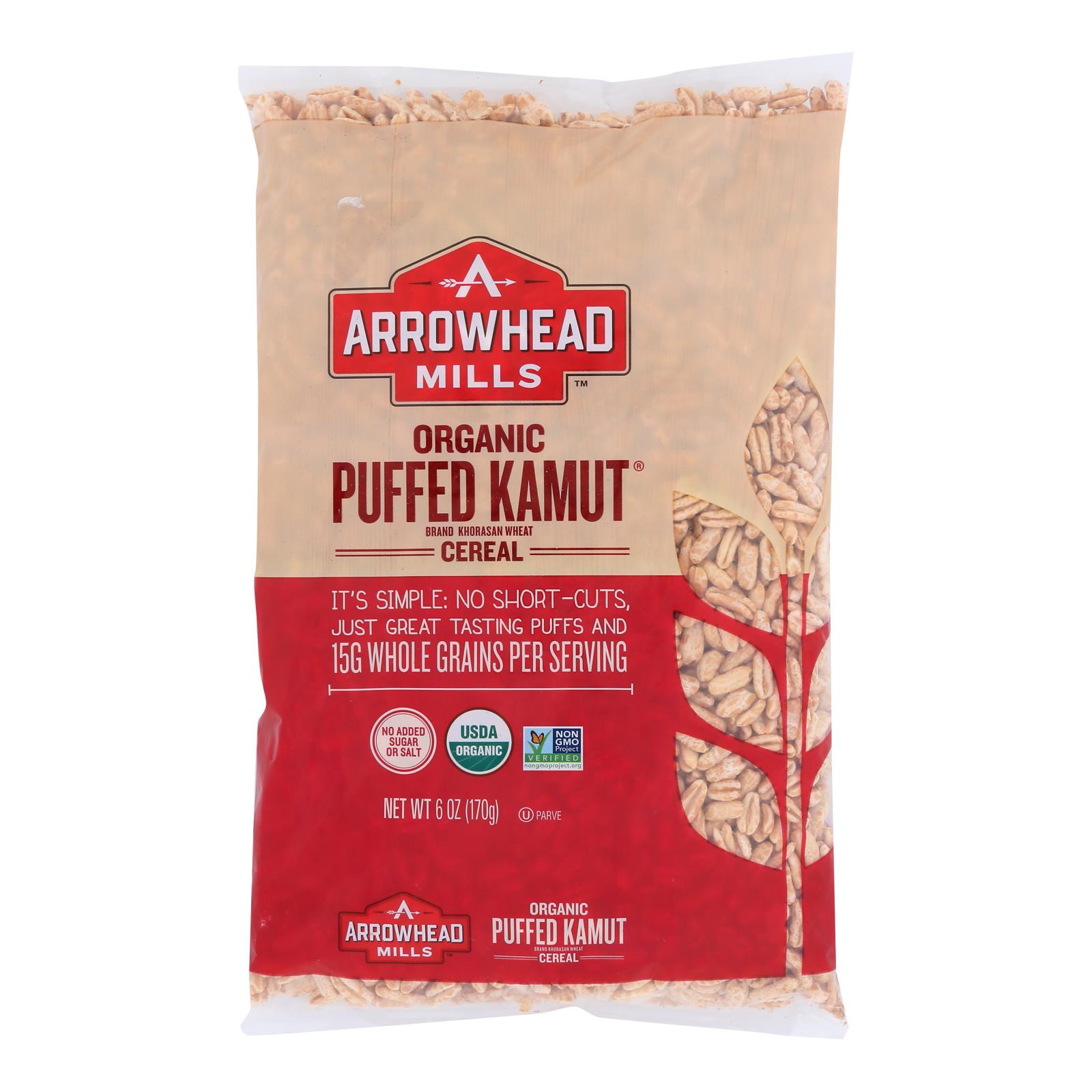 Arrowhead Mills Organic Puffed Kamut Cereal Case Of 12 6 Oz. eBay