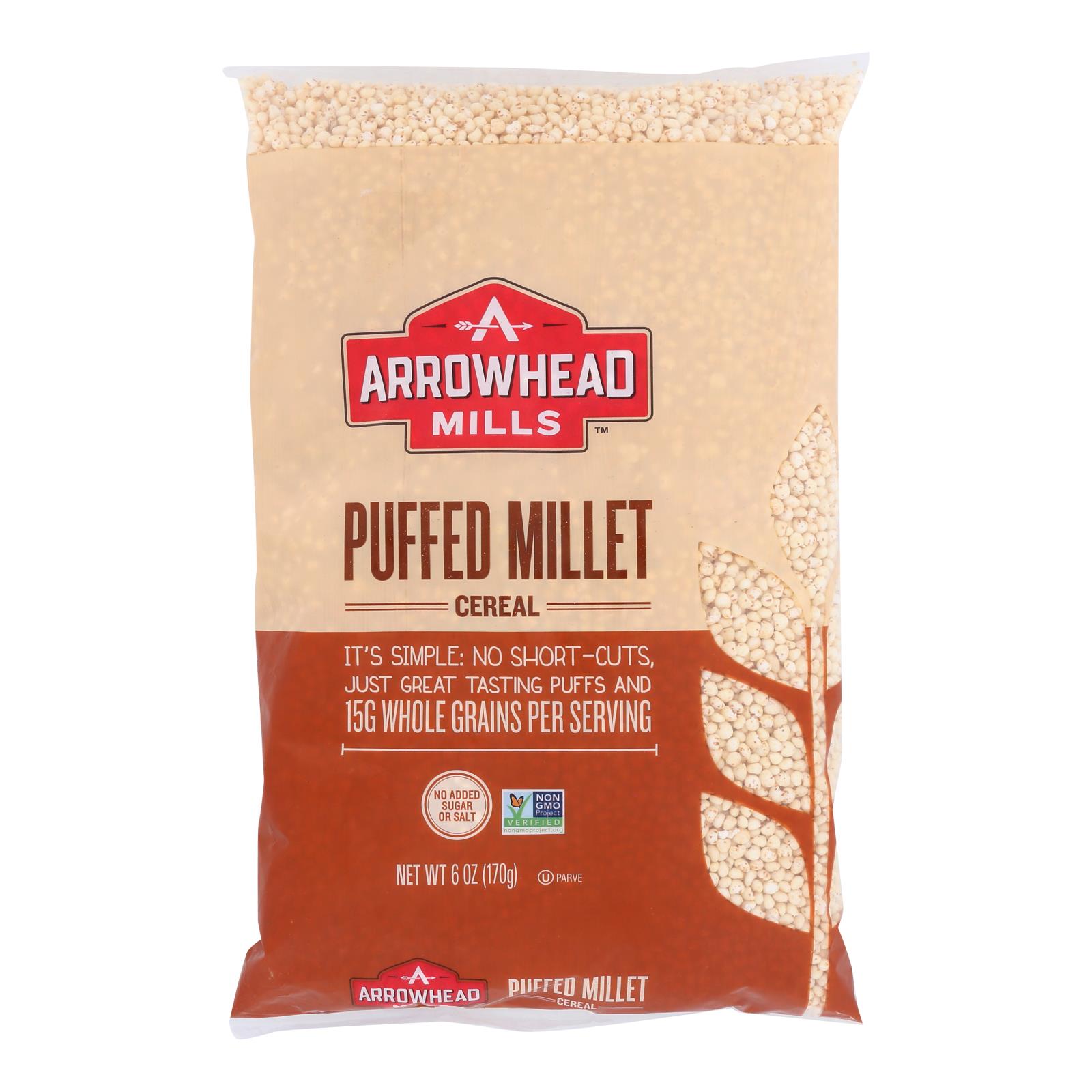 Arrowhead Mills All Natural Puffed Millet Cereal Case Of 12 6 Oz