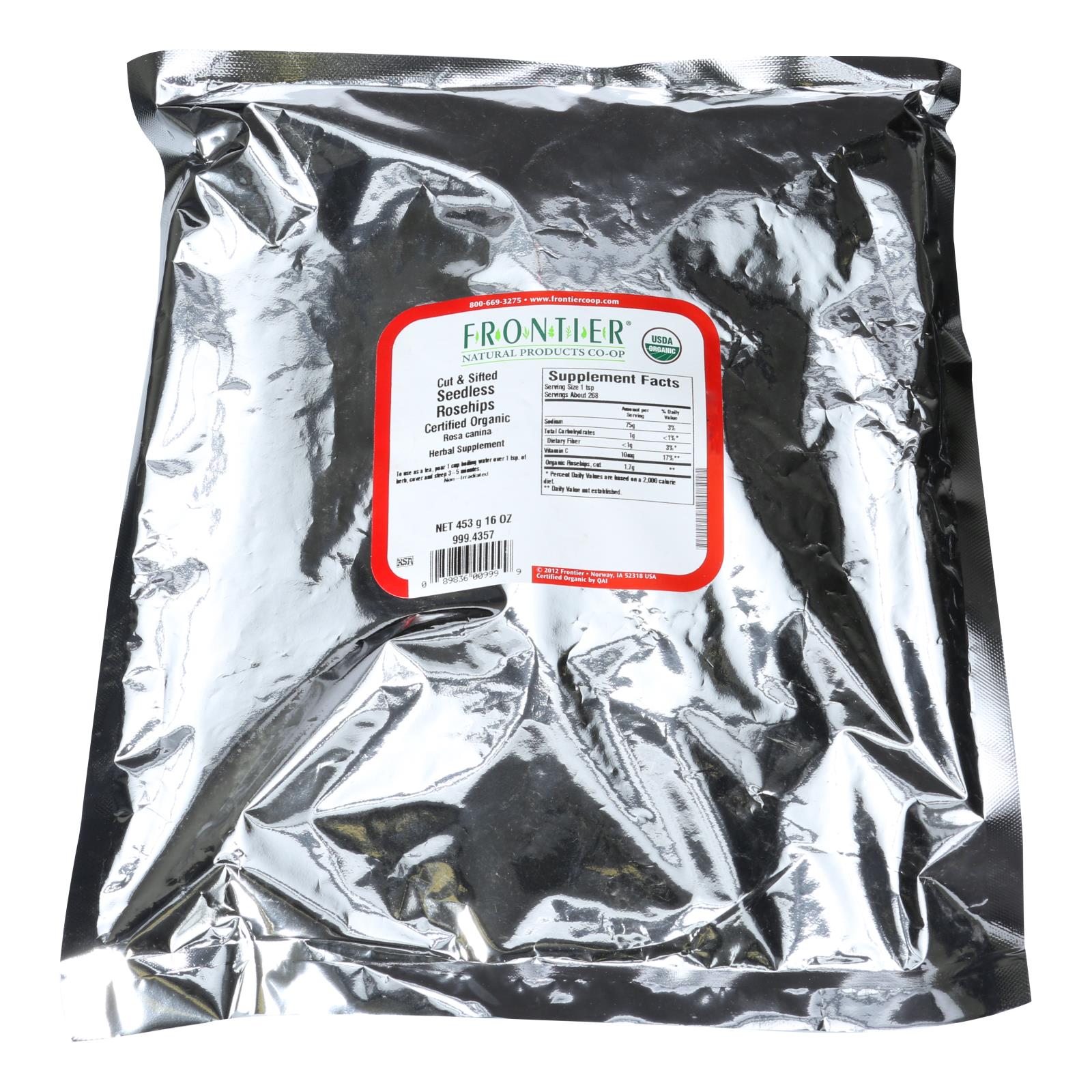 Frontier Herb Rosehips - Organic - Seedless - Cut And ...