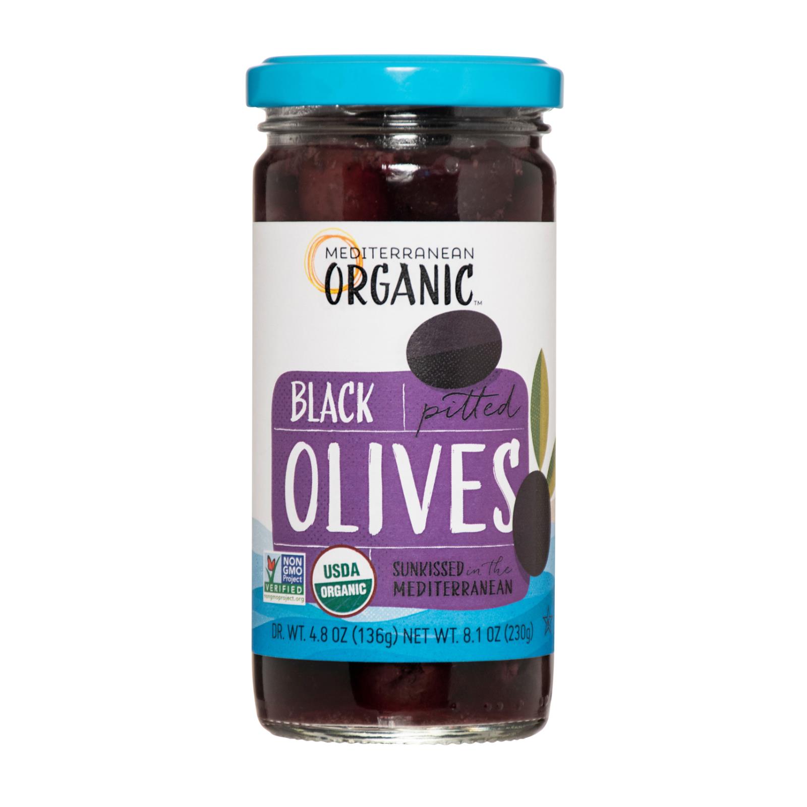 Mediterranean Organic Olives Organic Black Pitted 8.1 Oz Case