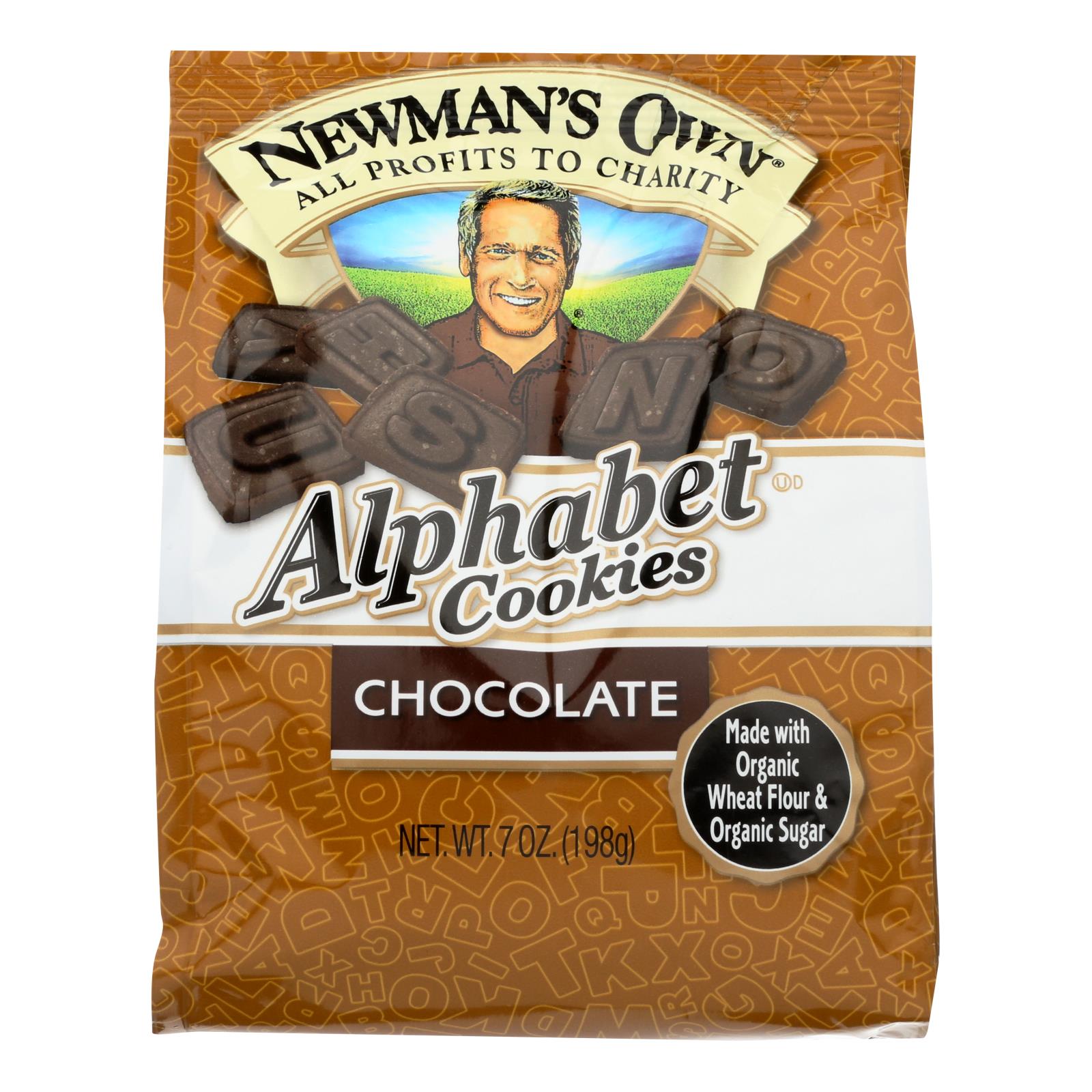 Newman's Own Organics Alphabet Cookies Chocolate Case Of 6 7 Oz