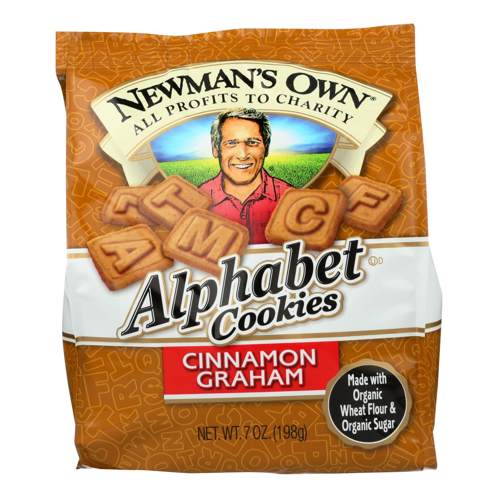 Newman's Own Organics Alphabet Cookies Cinnamon Graham Case Of 6