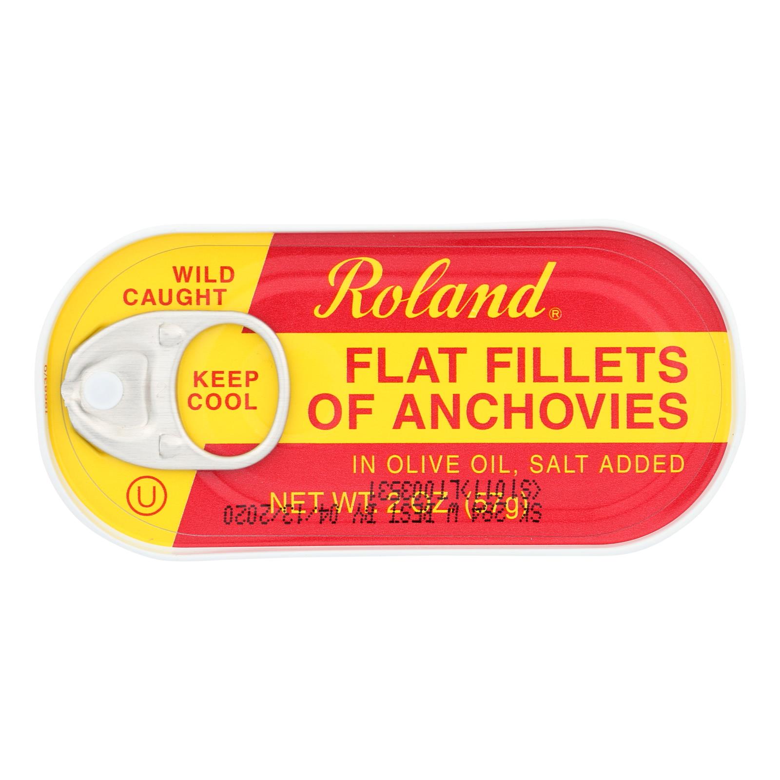 Roland Flat Fillets Of Anchovies In Olive Oil Salted Case Of 25 2
