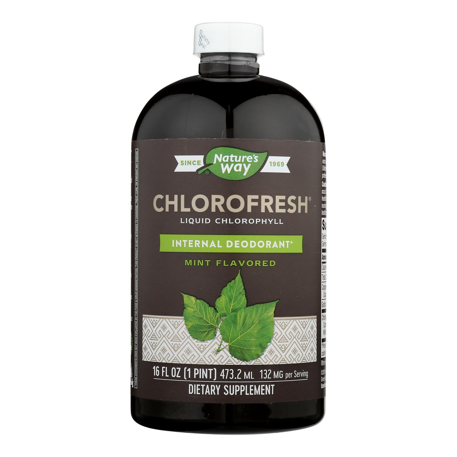 Nature's Way Chlorofresh Liquid Chlorophyll Natural Mint 16 Fl Oz