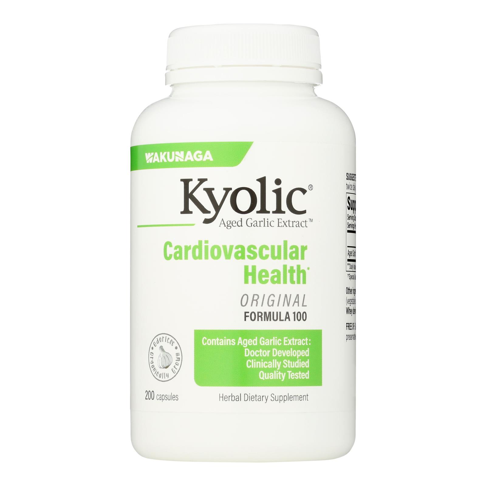 Kyolic Aged Garlic Extract Cardiovascular Formula 100 200 Capsules