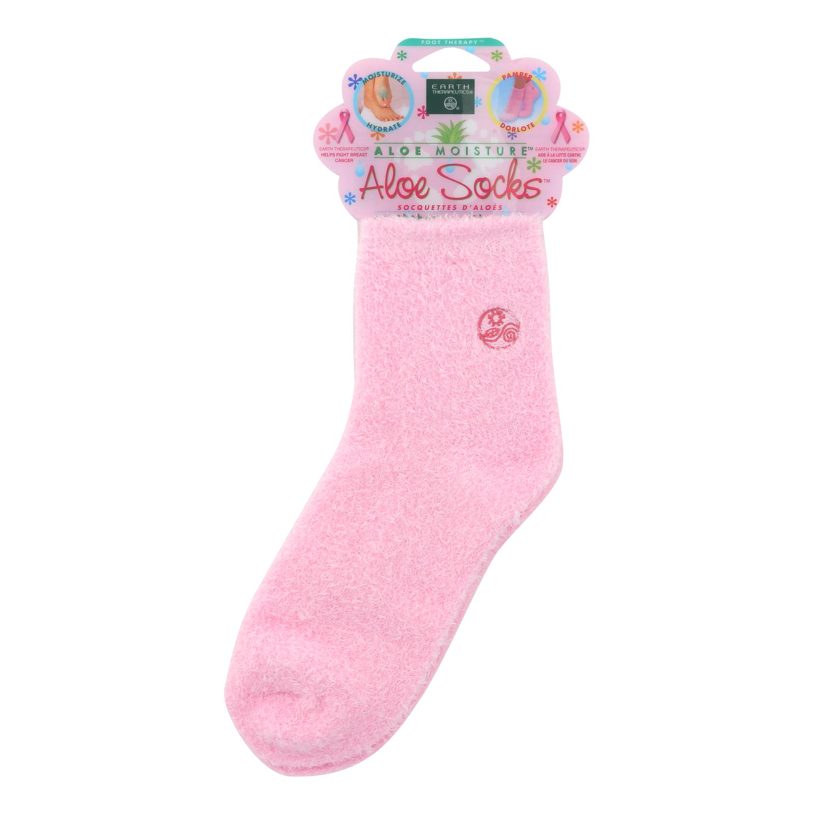 Earth Therapeutics Aloe Socks Pink 1 Pair eBay