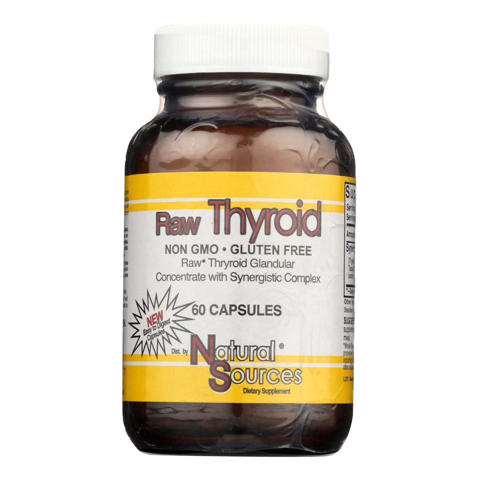 Natural Sources Raw Thyroid 60 Tablets eBay