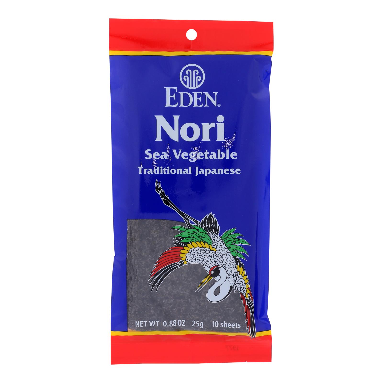 Eden Foods Nori Sea Vegetable Cultivated Untoasted .88 Oz