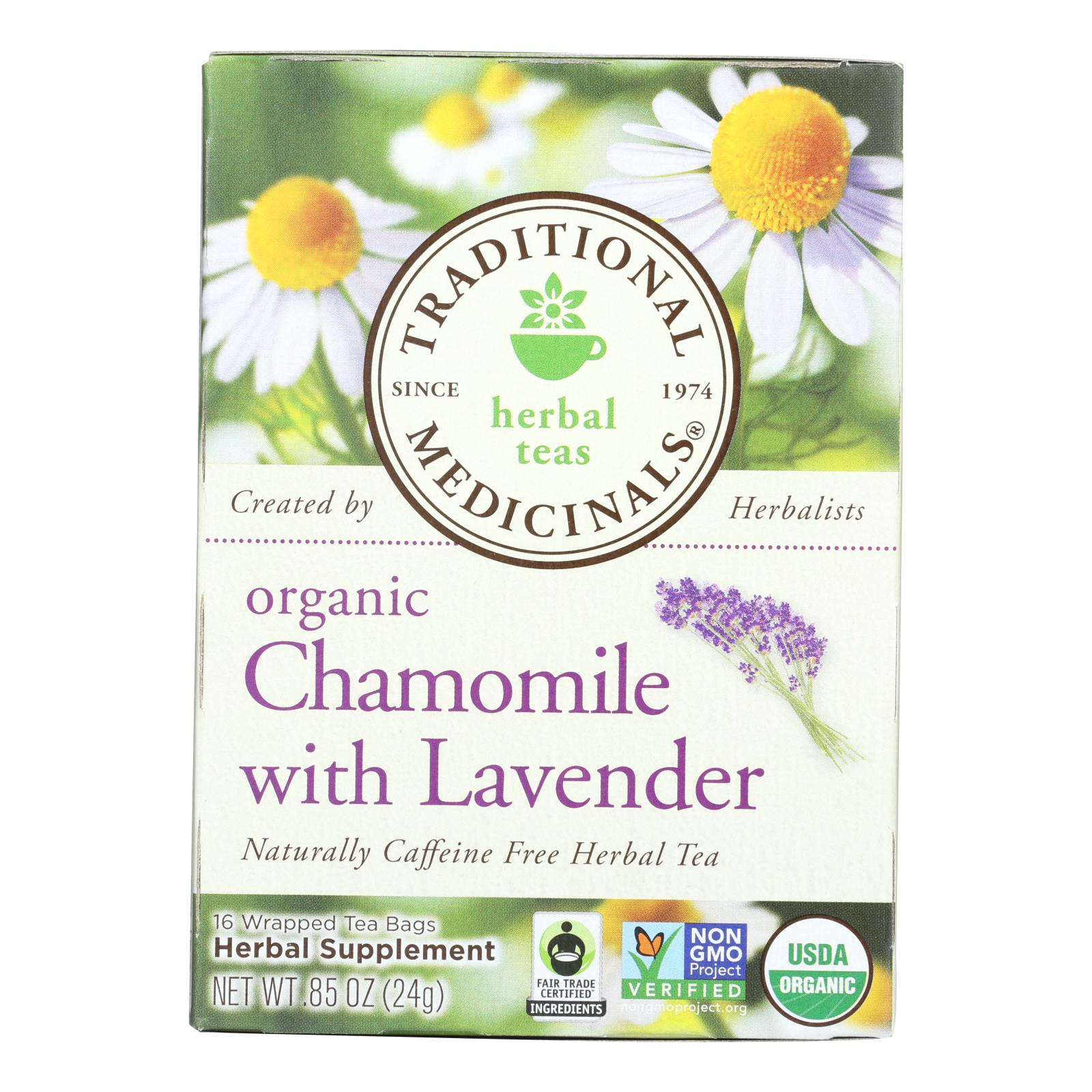 Traditional Medicinals Organic Chamomile With Lavender Herbal Tea 16