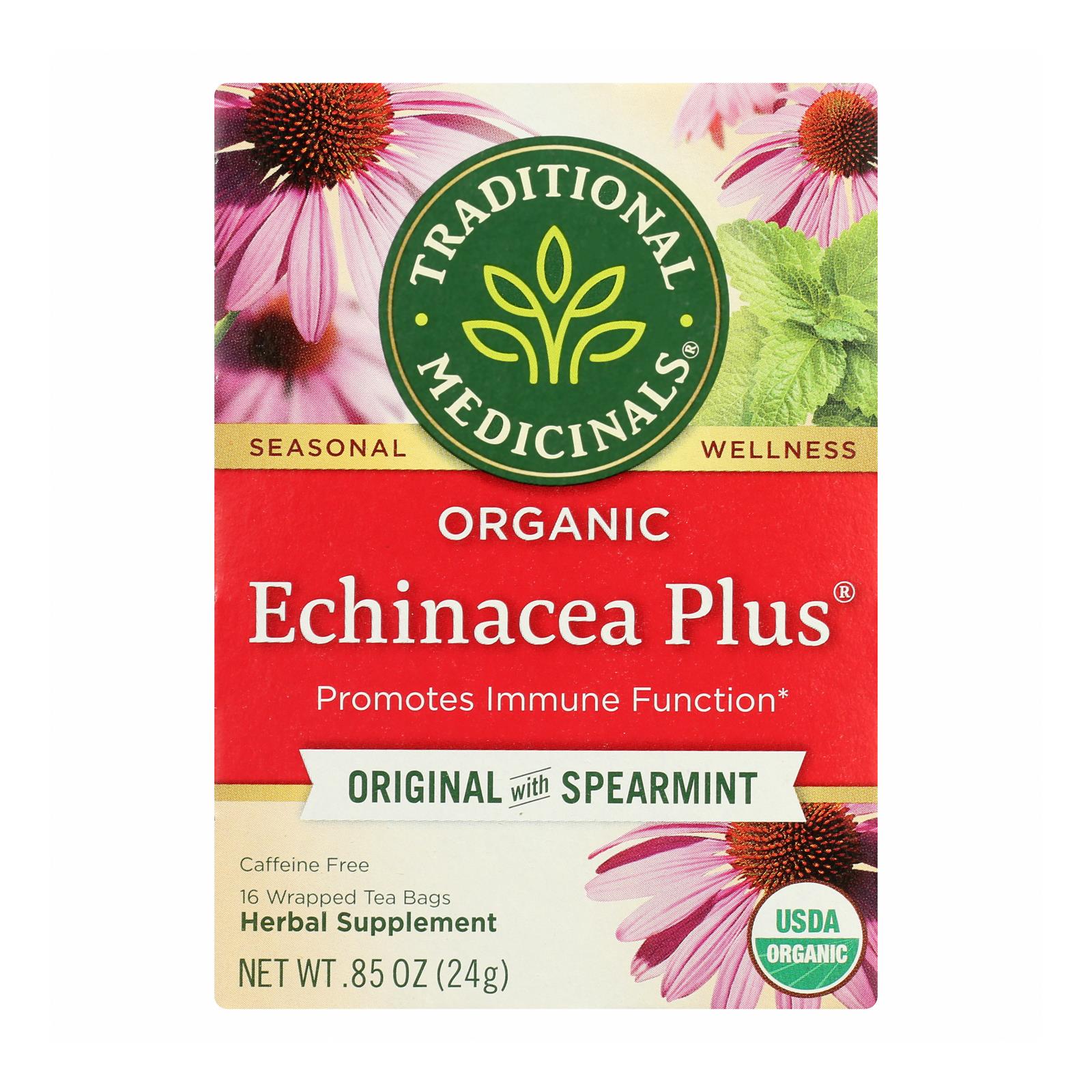 Traditional Medicinals Organic Echinacea Plus Tea Caffeine Free 16