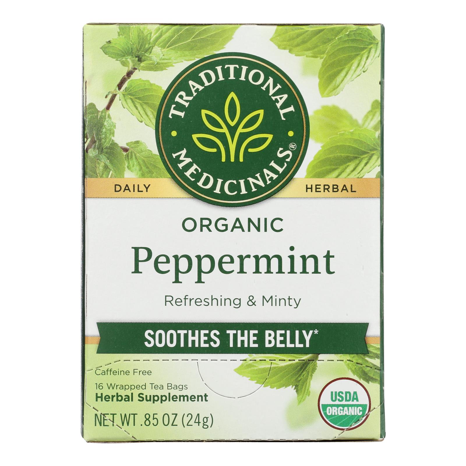 Traditional Medicinals Organic Peppermint Herbal Tea 16 Tea Bags eBay