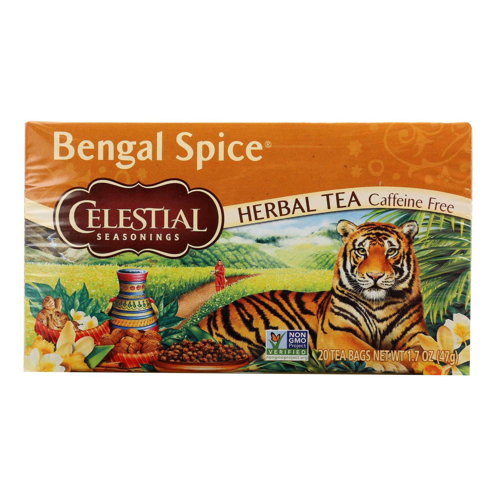Celestial Seasonings Herbal Tea Bengal Spice Caffeine Free 20