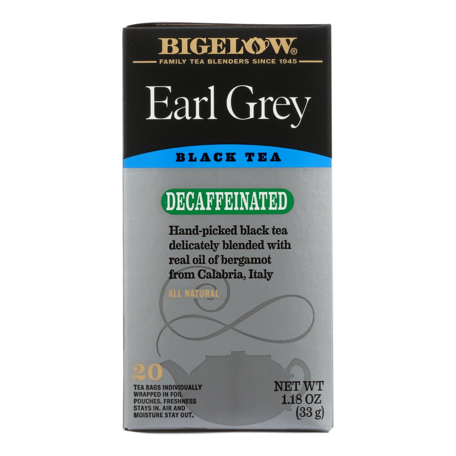 Bigelow Tea Earl Grey Decaffeinated Black Tea Case Of 6 20 Bags eBay