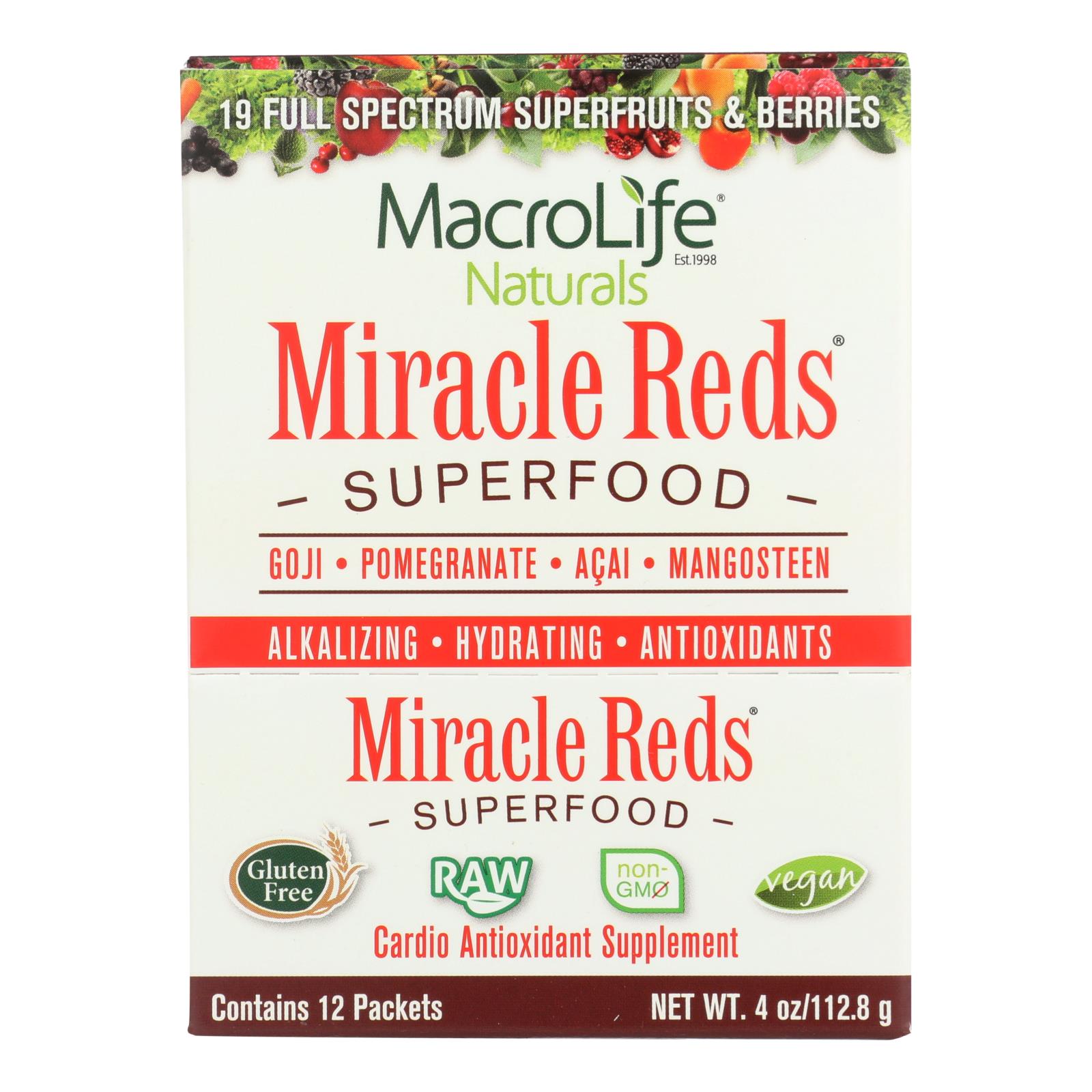 Macrolife Naturals Miracle Reds 4 Oz 12 Packets for sale online eBay