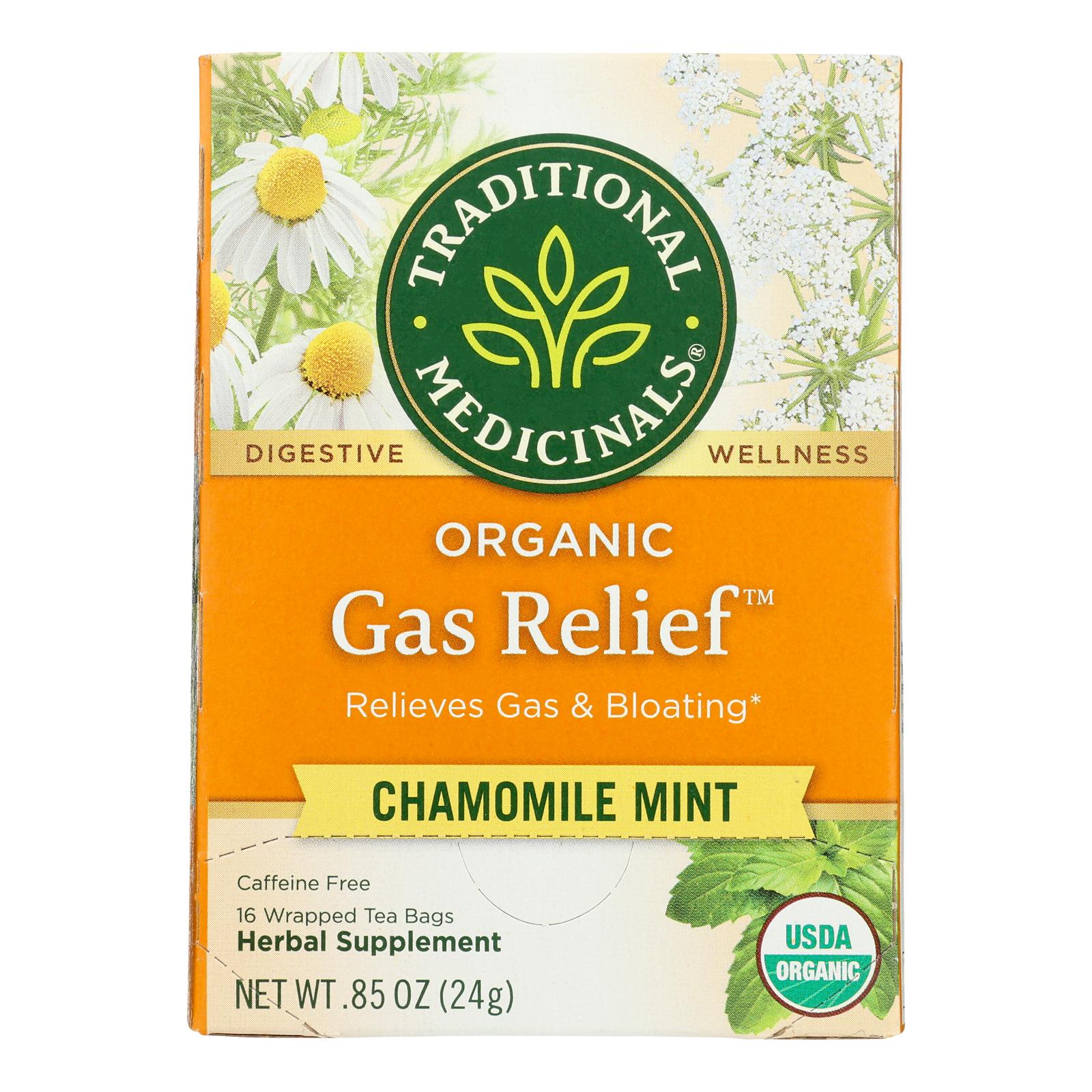 Traditional Medicinals Tea Organic Gas Relief 16 Bags Case Of 6
