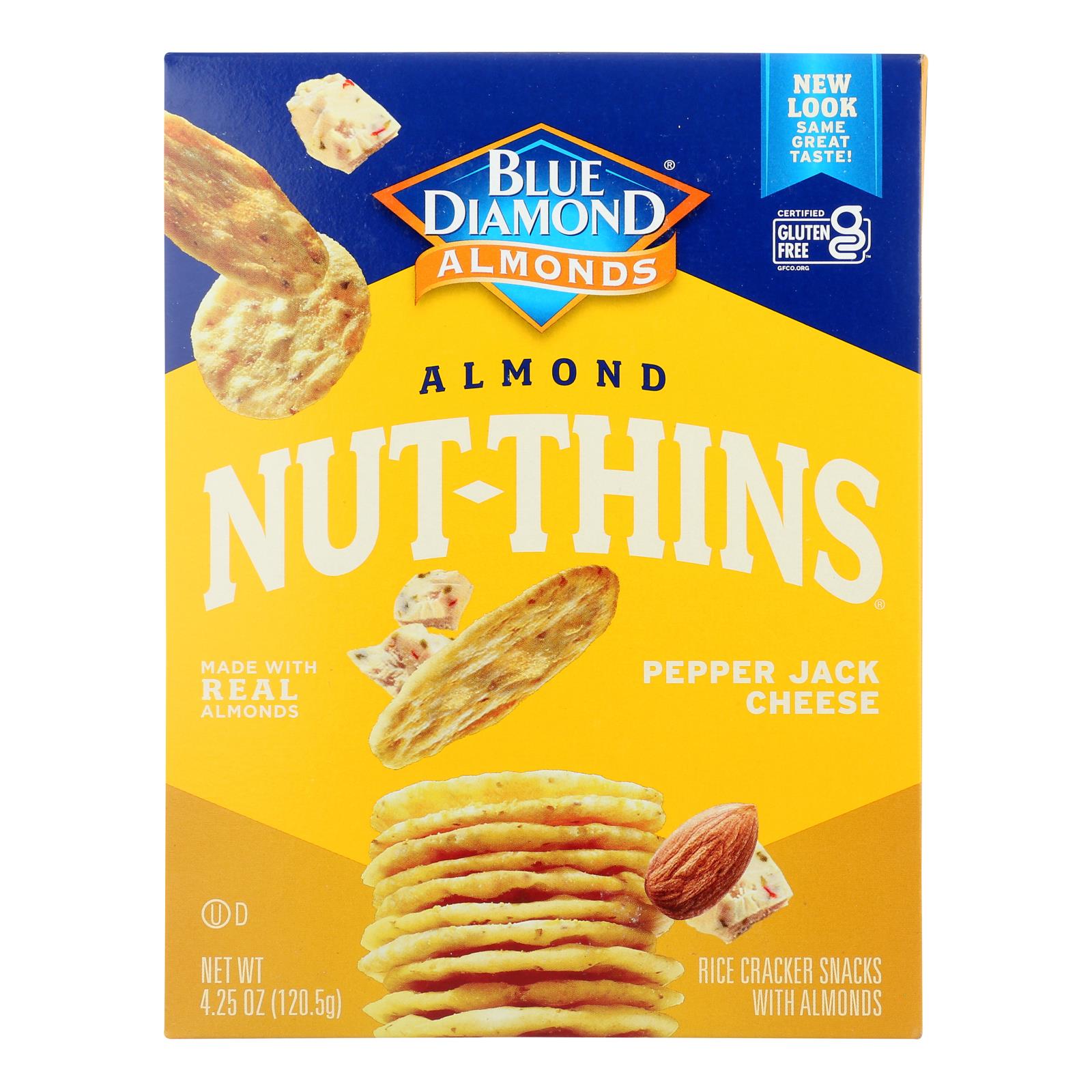 Blue Diamond Nut Thin Crackers Pepper Jack Case Of 12 4.25 Oz