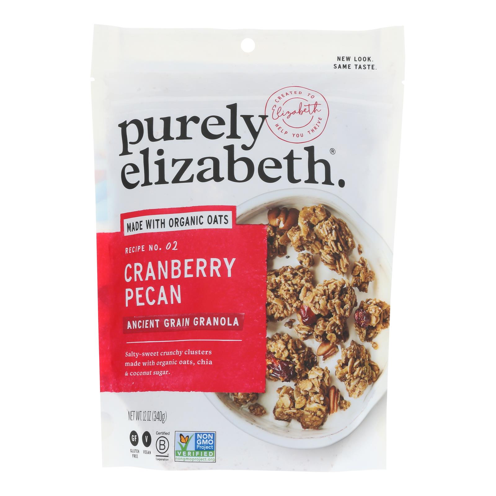 Purely Elizabeth Organic Ancient Grain Granola Cranberry Pecan CS/6