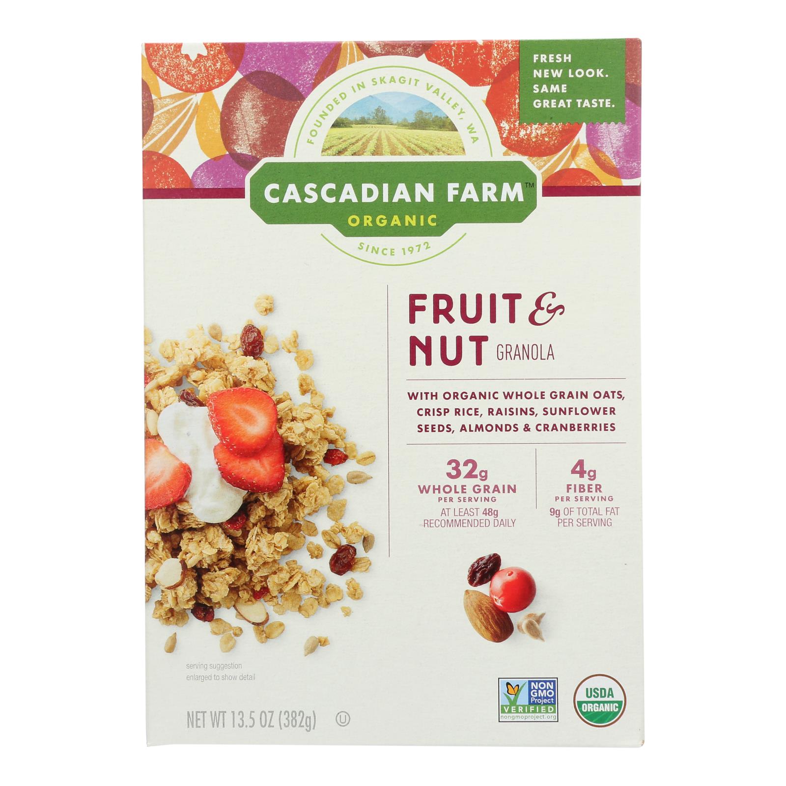 Cascadian Farm Organic Granola Fruit And Nut Case Of 6 13.5 Oz