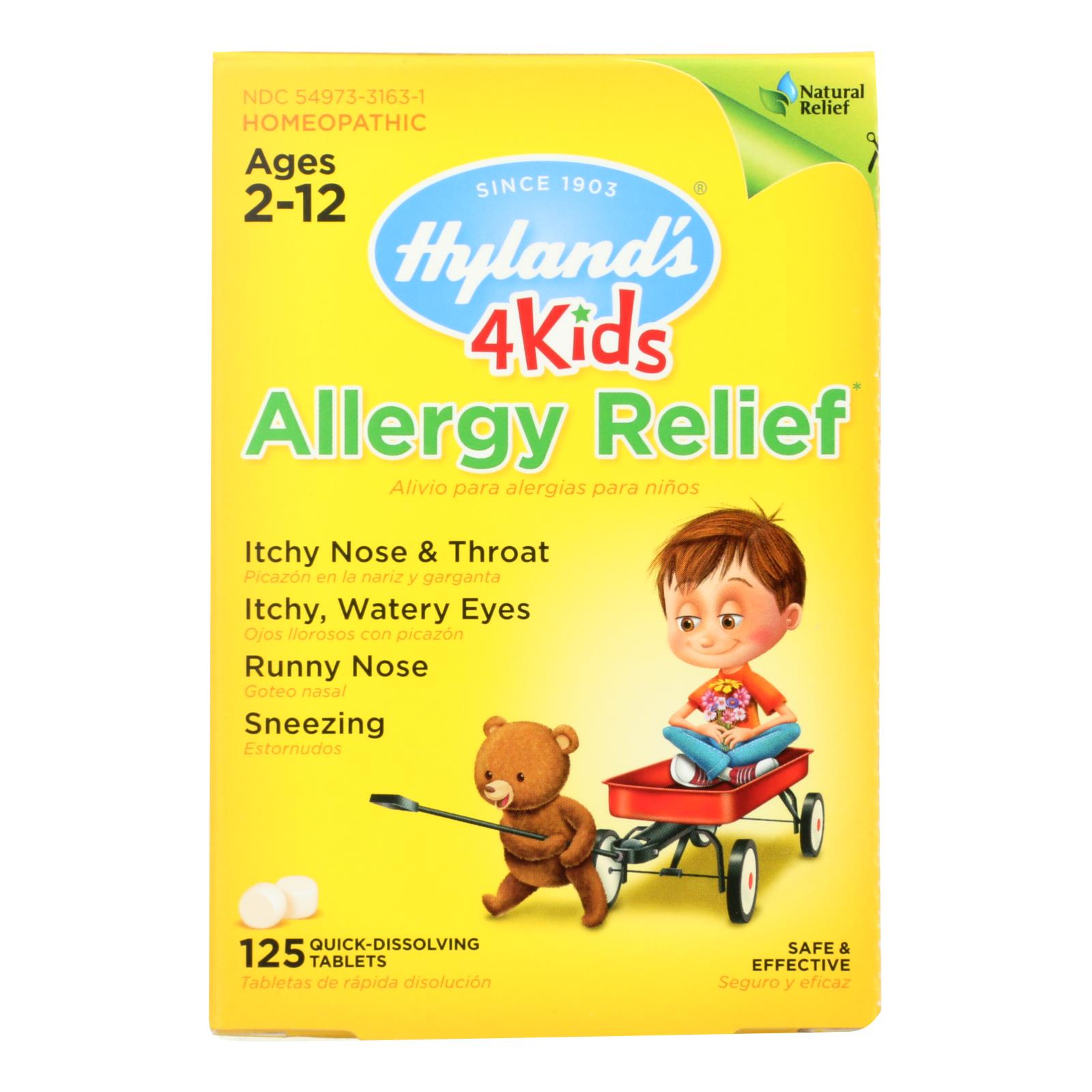Hylands Homeopathic Allergy Relief 4 Kids 125 Tablets eBay