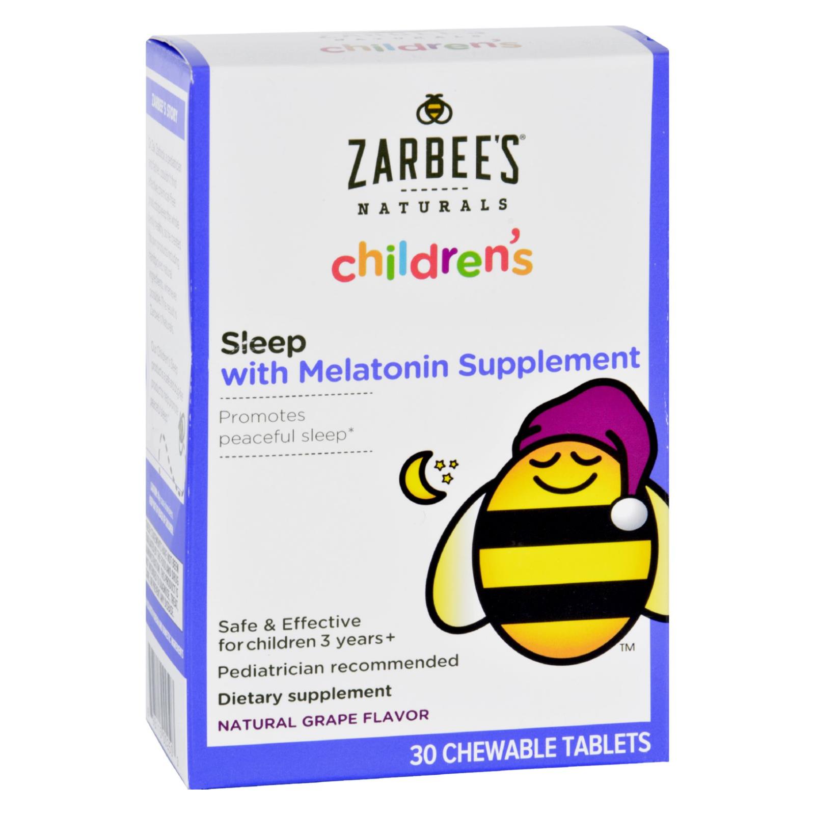 Zarbee's Naturals Children's Sleep With Melatonin Supplement Chewable