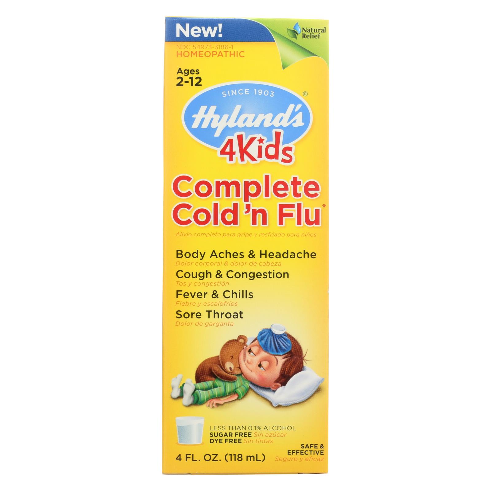 Hylands Homeopathic Cold N Flu 4 Kids Complete Liquid Formula 4