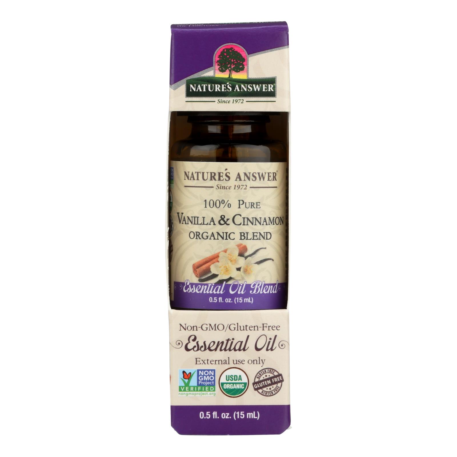 Nature's Answer Organic Essential Oil Blend Vanilla And Cinnamon