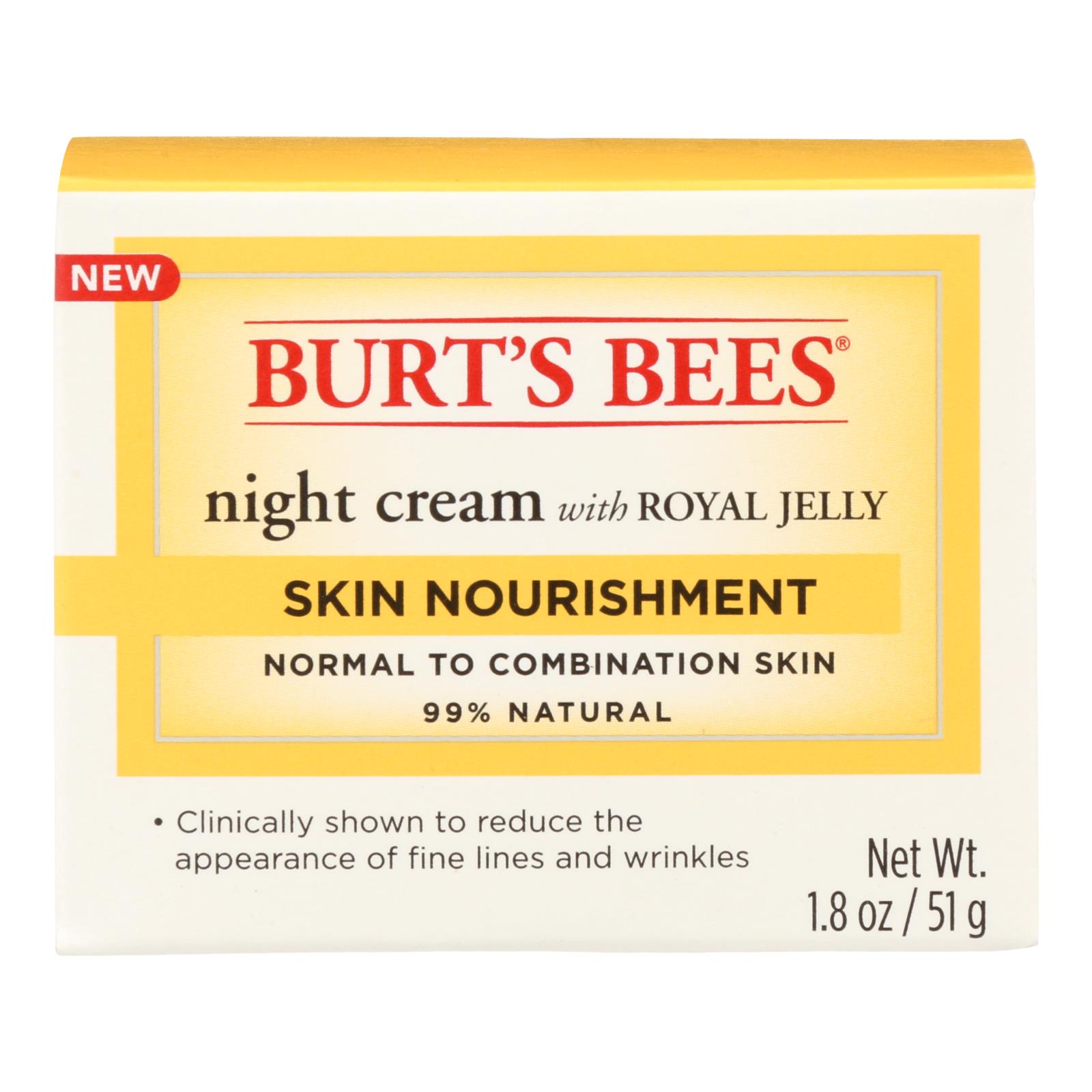 burt's bees night cream with royal jelly skin nourishment