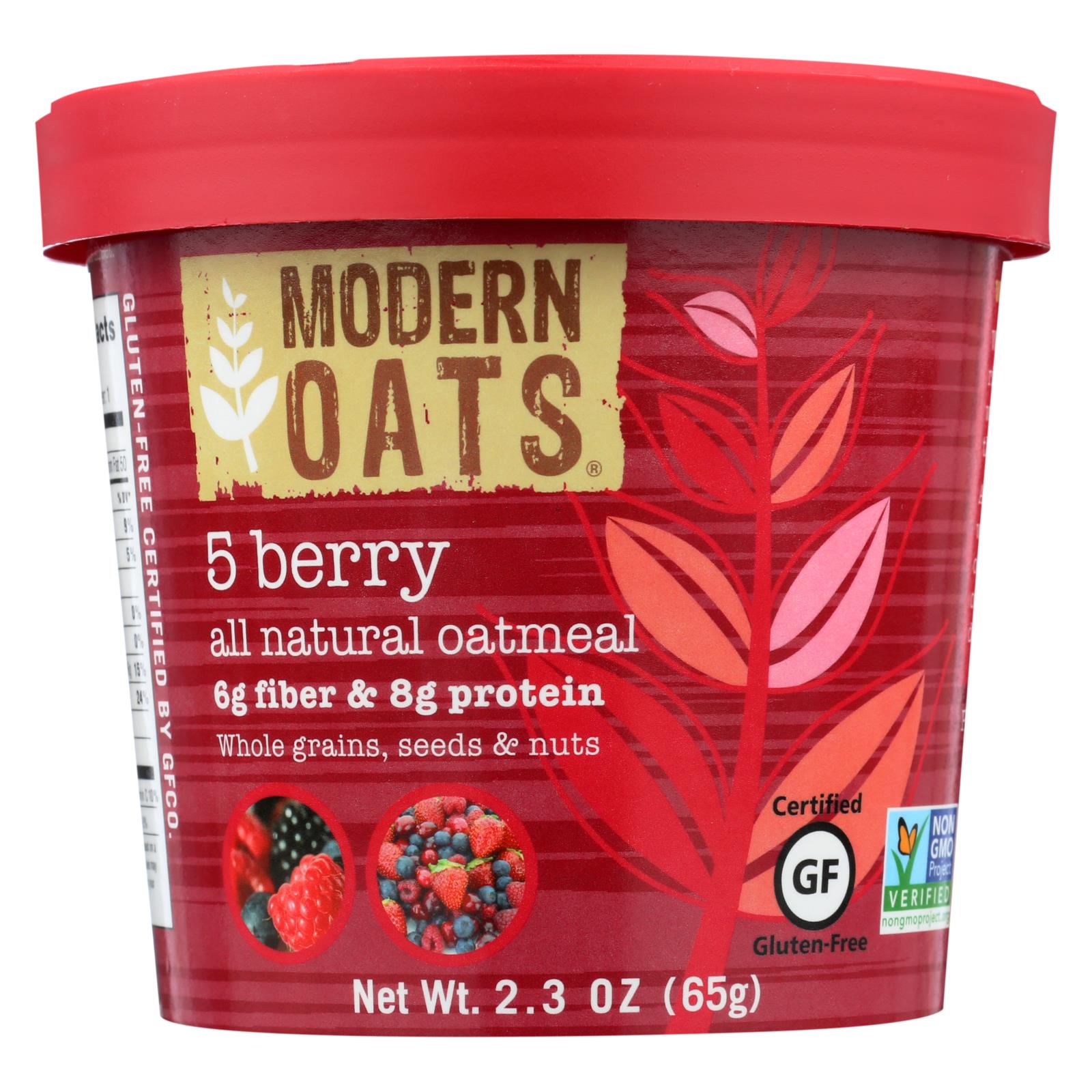 Modern Oats All Natural Oatmeal 5 Berry Case of 6 2.3 oz. for