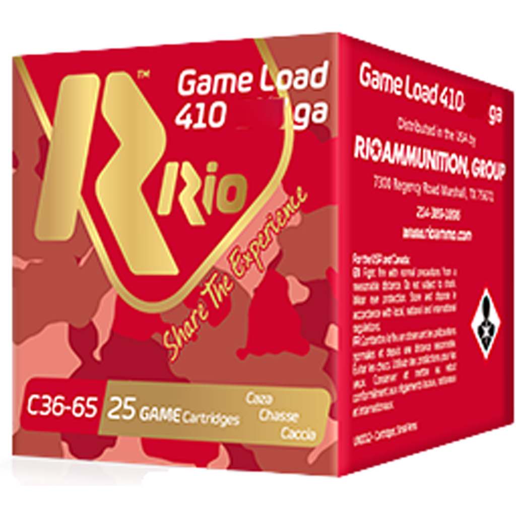 8435101622141 Rio Game Load 19 Game Loads 410 Ga. 3 In. 11/16 Oz. 6 Shot 25 Rd.