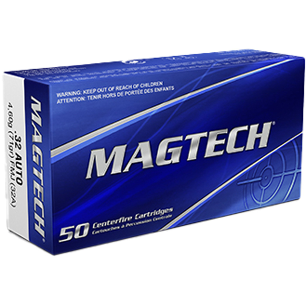 754908160815 Magtech Pistol Ammo 32 Auto 71 Gr. Fmj 50 Rd.