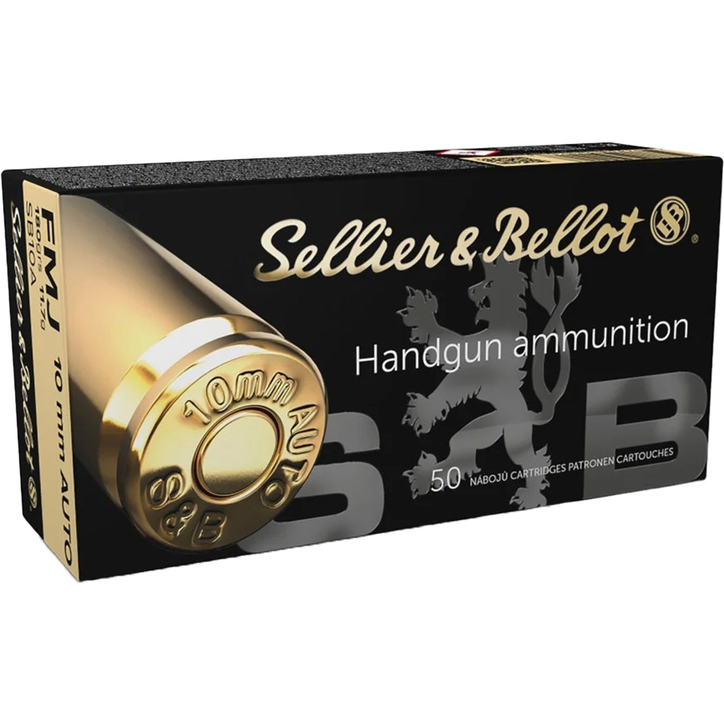 82587528 Sellier & Bellot Pistol Ammo 10mm 180 Gr. Fmj 50 Rd.