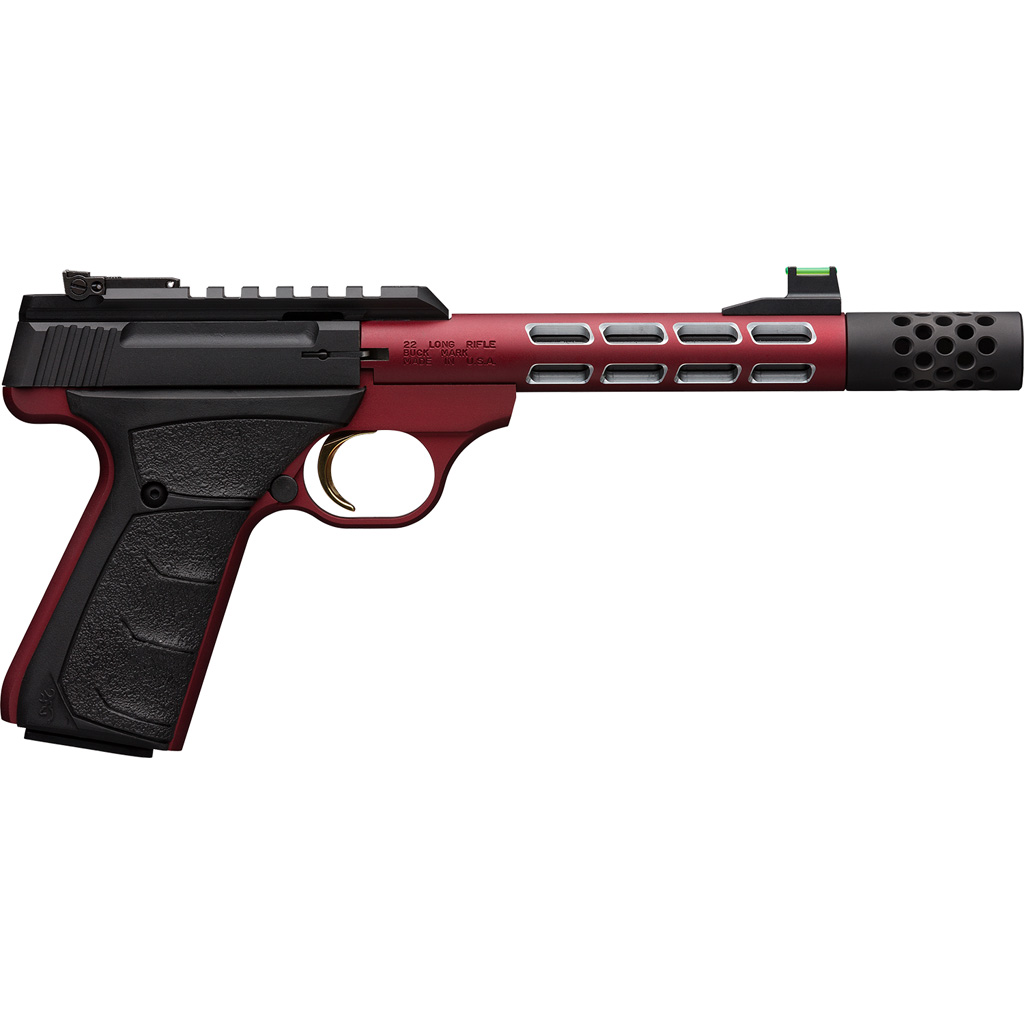 023614742524 Browning Buck Mark Plus Vision Ufx Pistol 22 Cal Red 5.9 In.