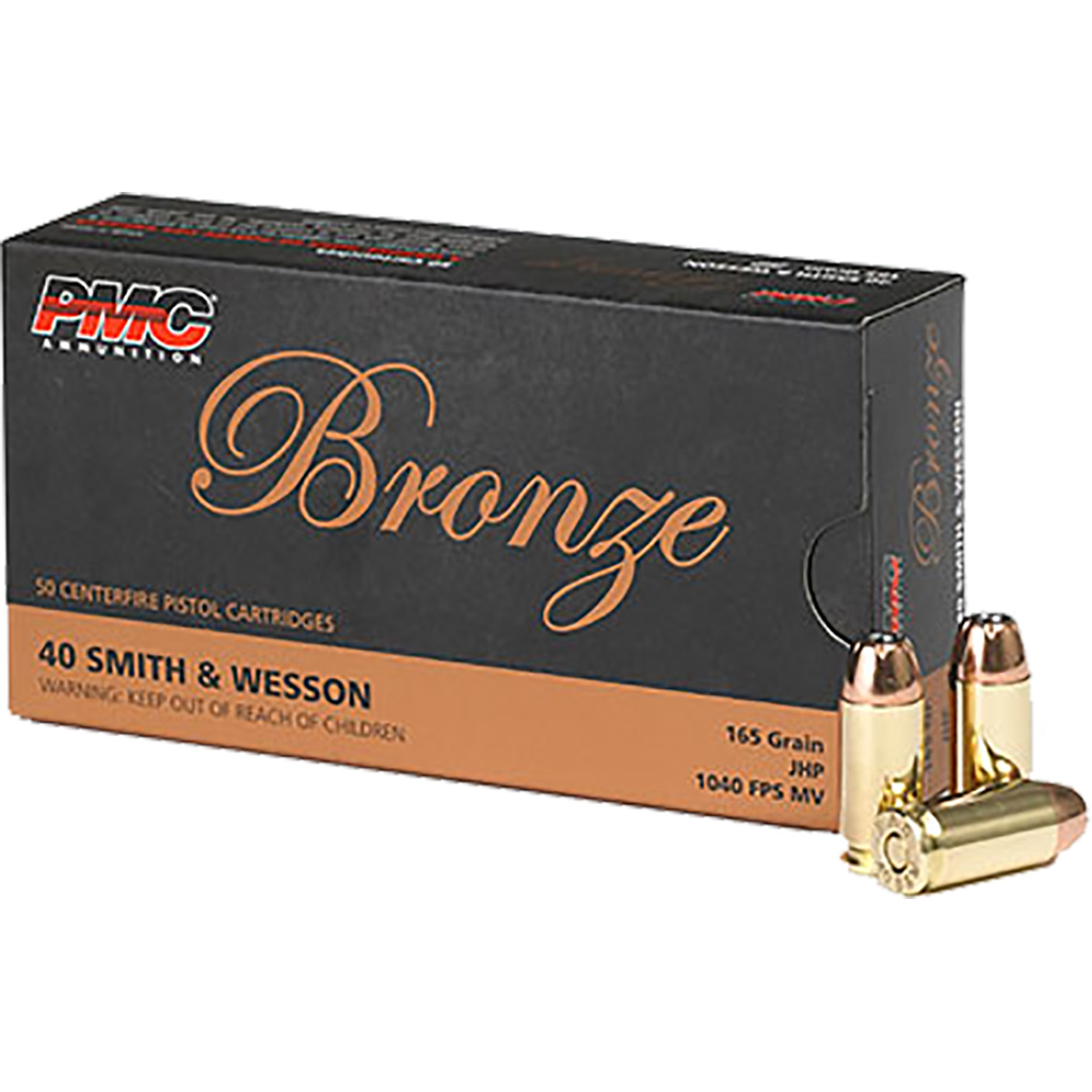 741569050463 Pmc Bronze Pistol Ammo 40 S&w Jhp 165 Gr. 50 Rd.