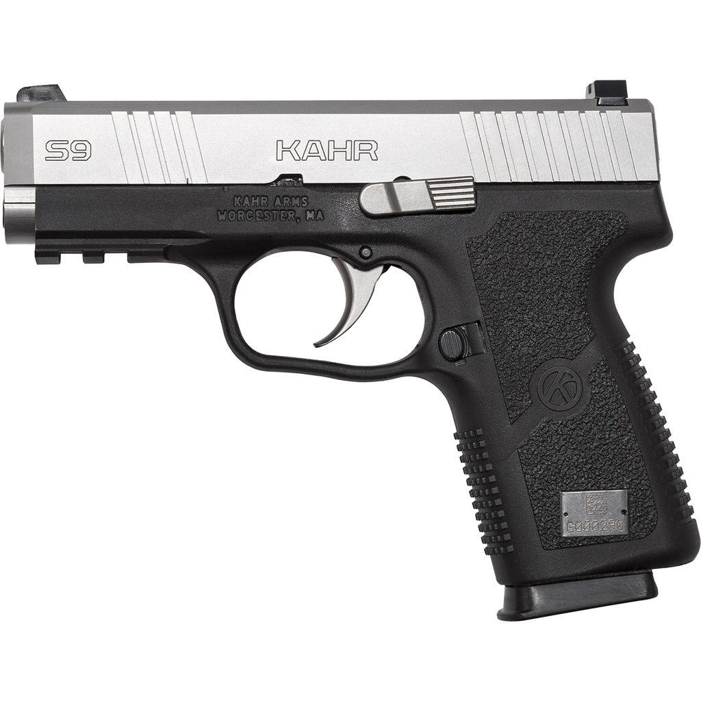 Kahr S9 Pistol 9mm 3.6 In. Two Tone Black And Stainless 7 Rd.