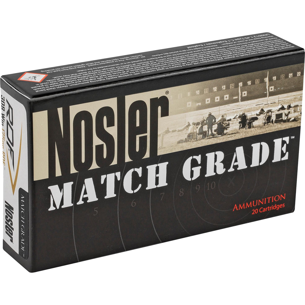 054041601320 Nosler Match Grade Rifle Ammunition 308 Win. 175 Gr. Rdf Hpbt 20 Rd.
