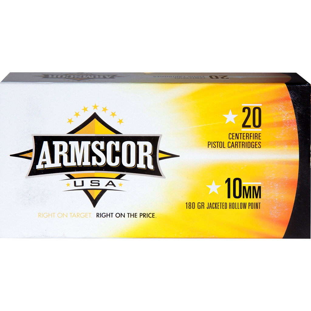 812285023779 Armscor Defense Pistol Ammo 10mm 180 Gr. Jhp 20 Rd.